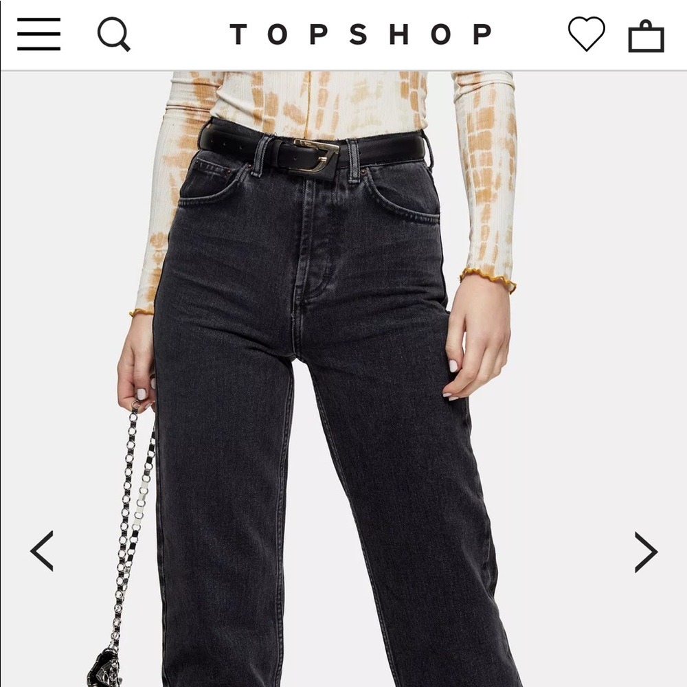 NWOT Black topshop mom jeans